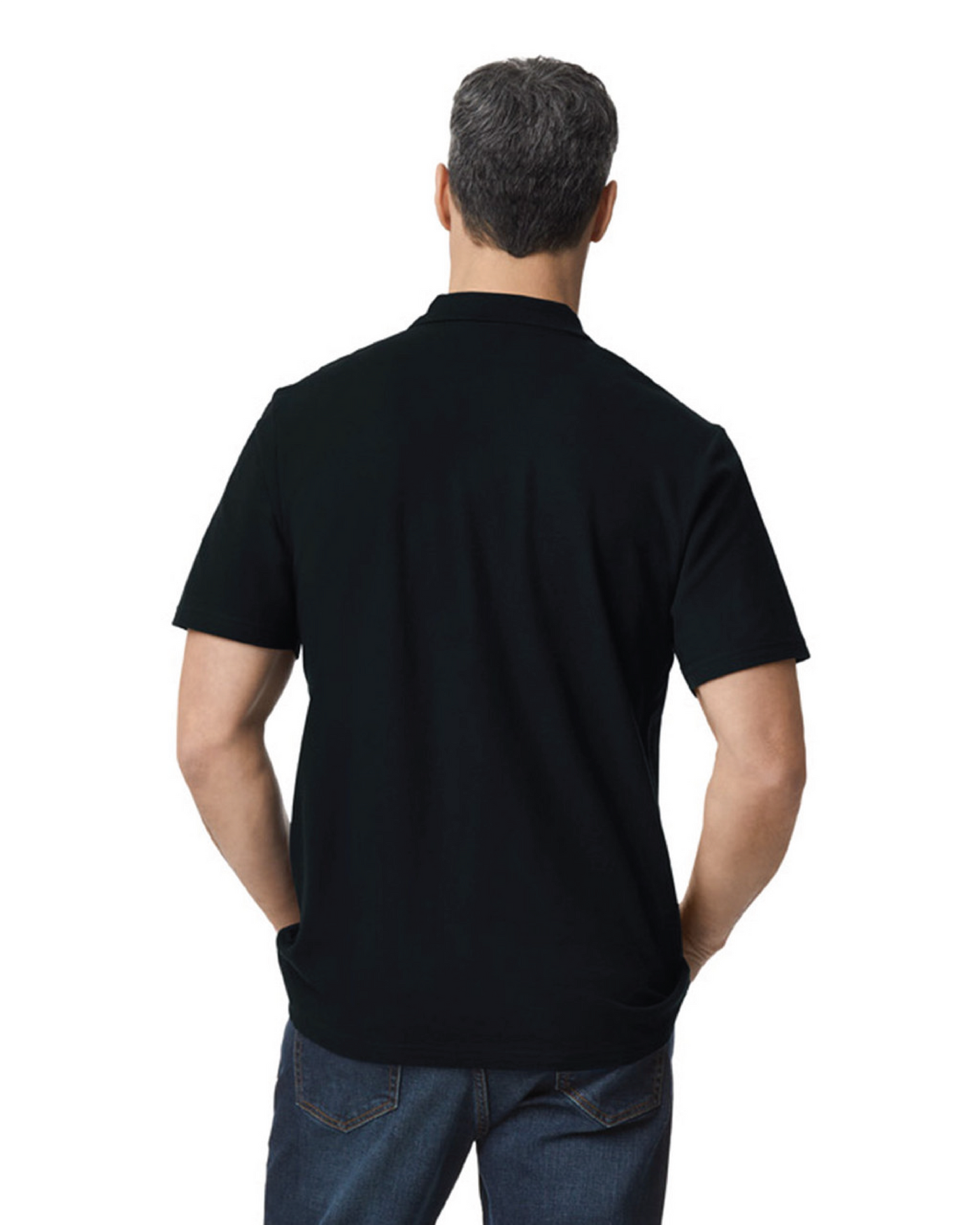 back adult polo black M
