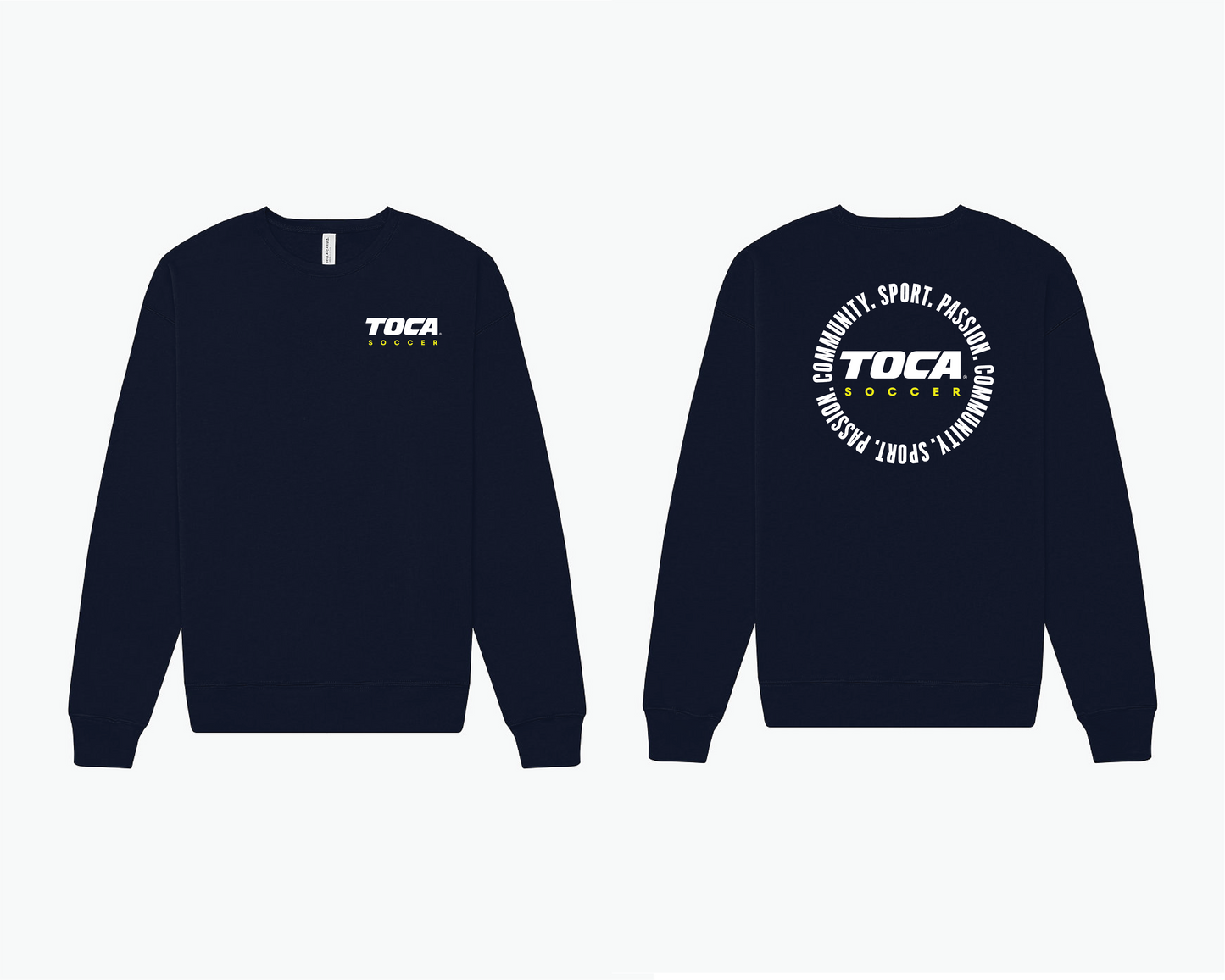 Crewneck Sweater TOCA Sport. Passion. Community. Back