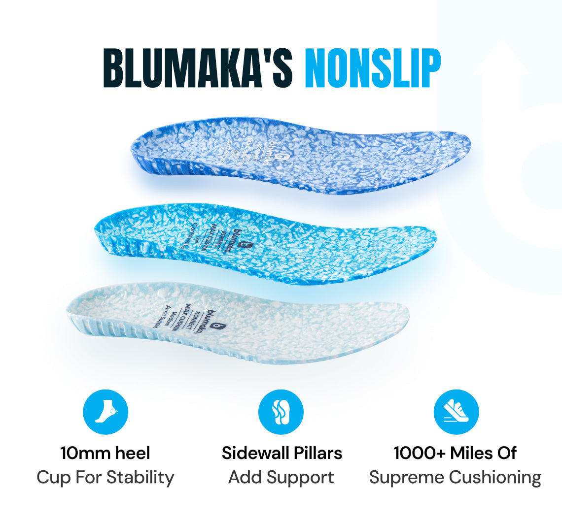 NonSlip ‘FoamLock’ Insoles Low Profile Medium and High Arch
