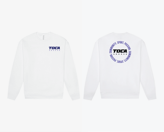 Crewneck Sweater TOCA Sport. Passion. Community. Back